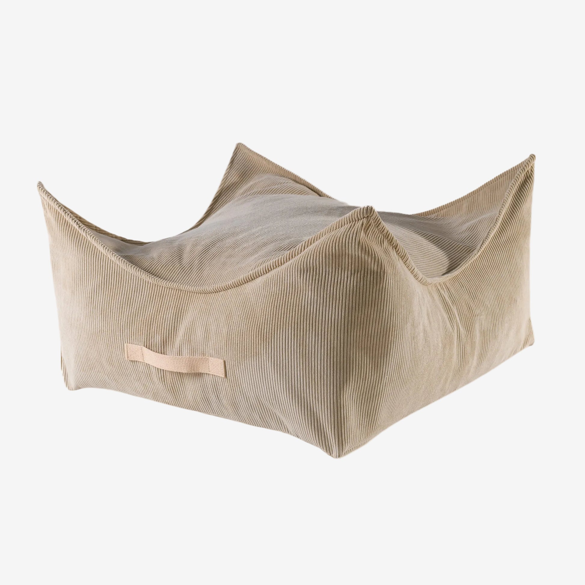 MeowBaby® Pouffe For Children, Square, Corduroy - Sand