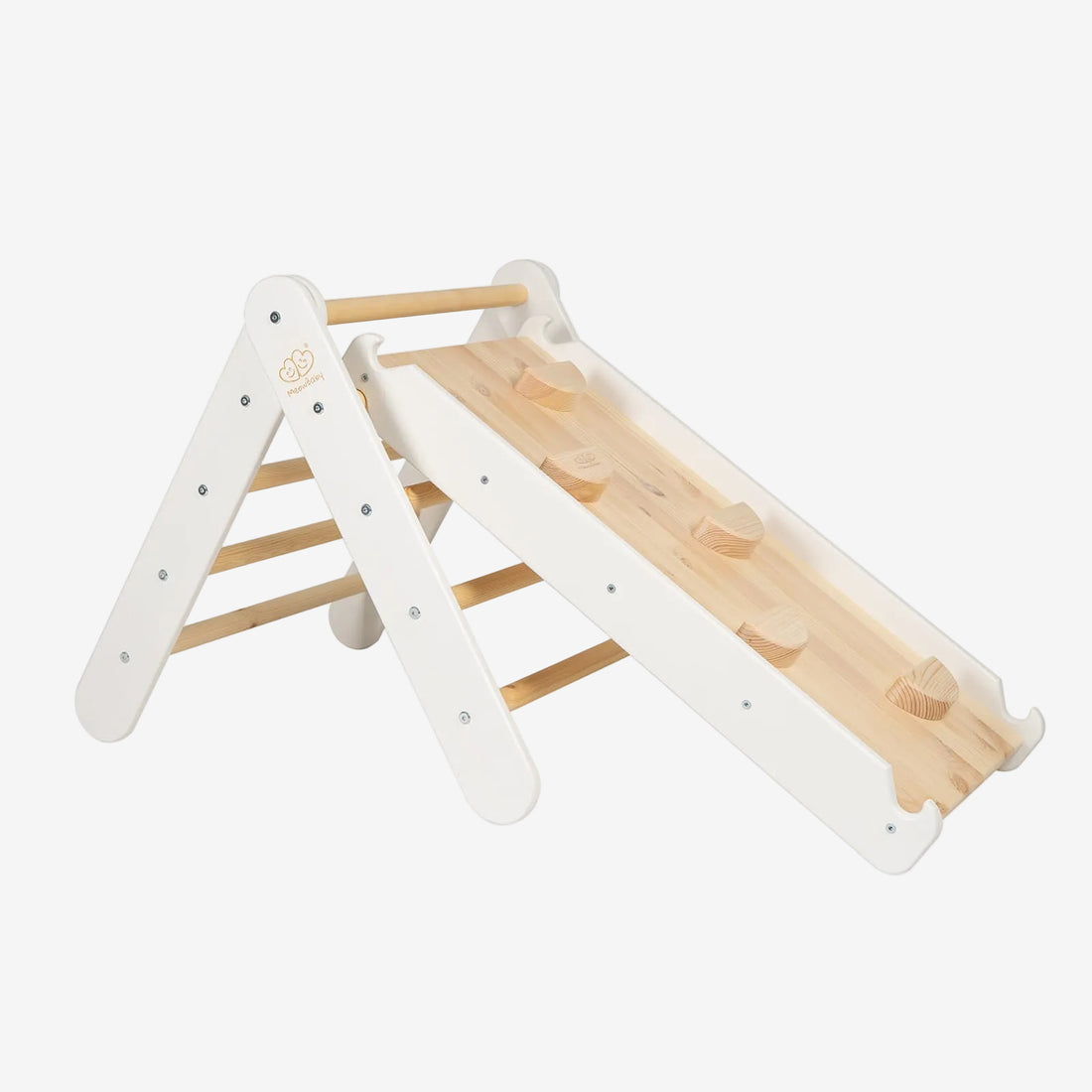 Ladder With a Slide-Climbing Wall - White
