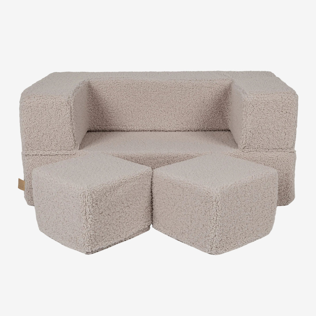 MeowBaby® Bearly Cube Sofa - Light Grey