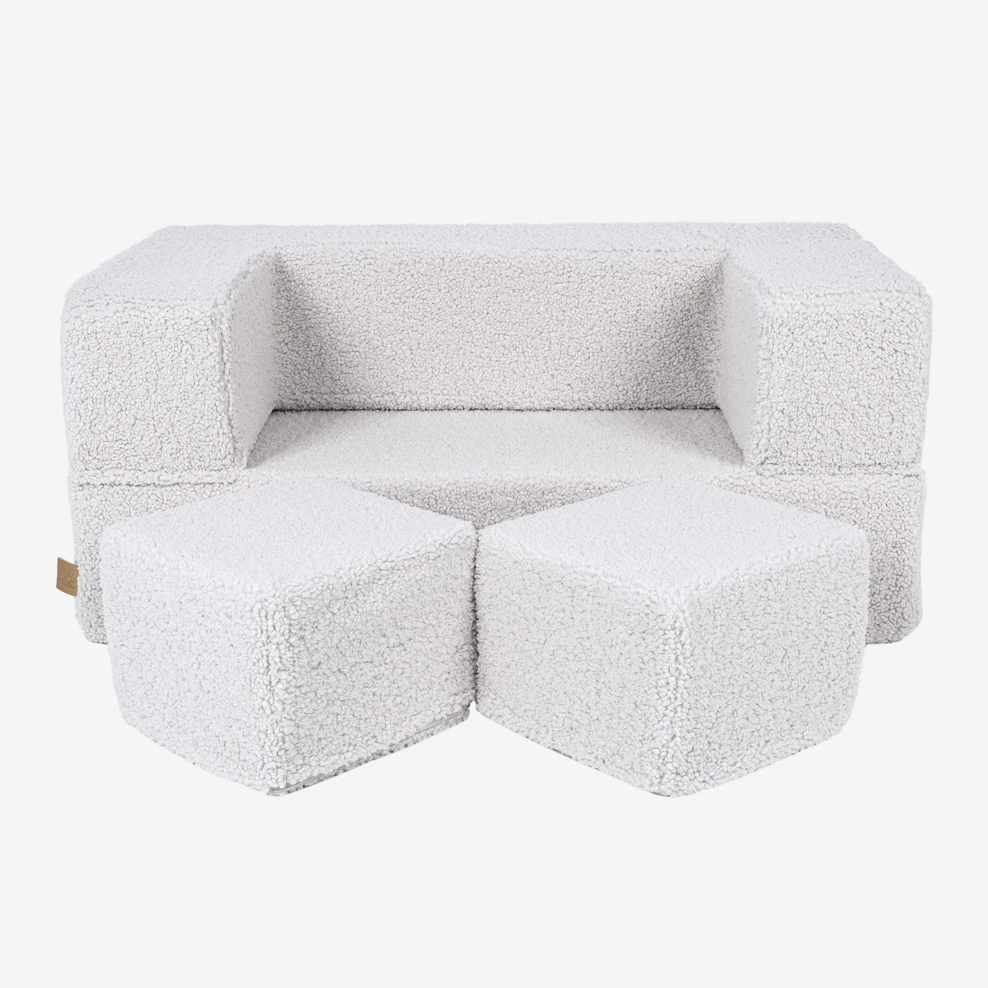 MeowBaby® Bearly Cube Sofa - White