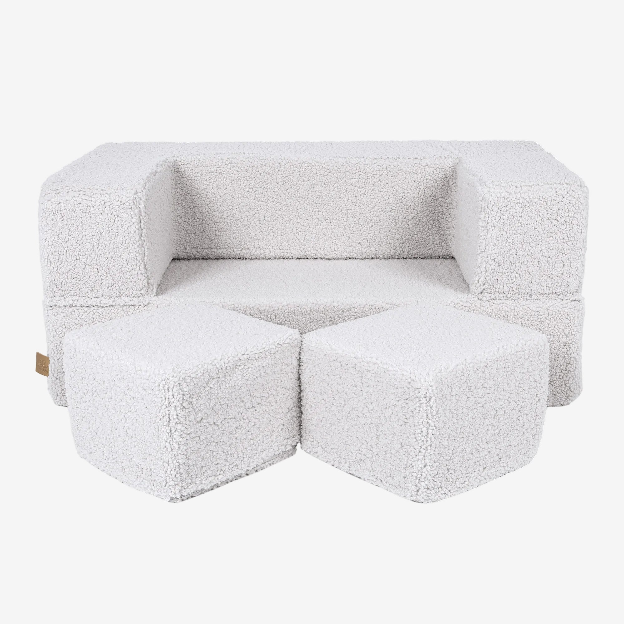 MeowBaby® Bearly Cube Sofa - White