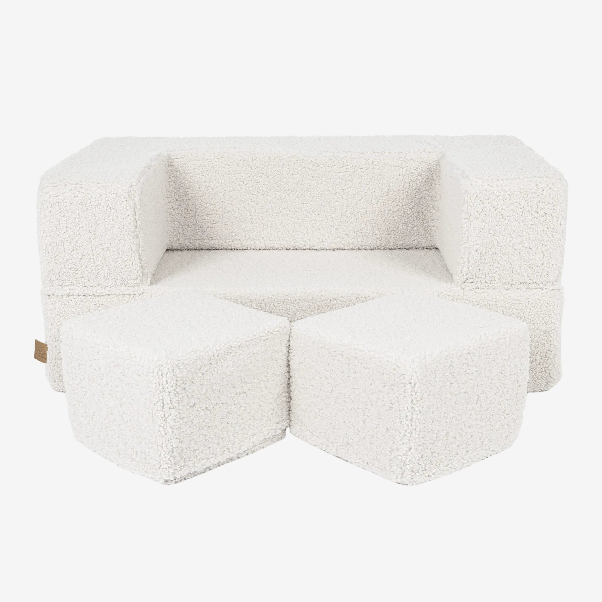MeowBaby® Bearly Cube Sofa - Cream
