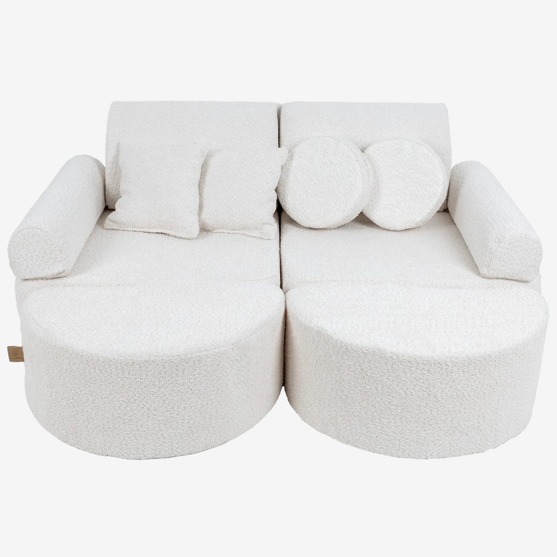 Medium Modular Sofa for Kids - Boucle White Plus