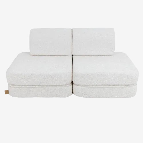 Small Modular Sofa for Kids - White Boucle