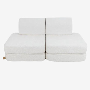 Small Modular Sofa for Kids - White Boucle