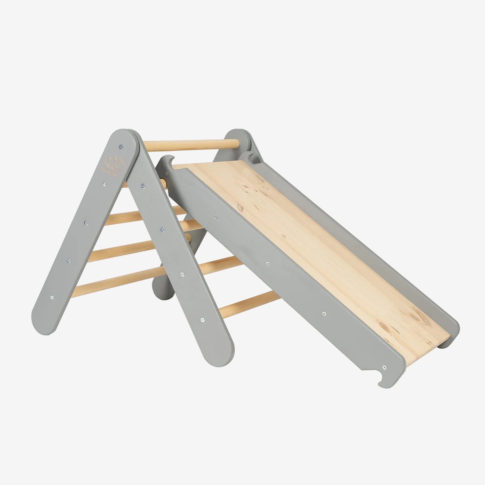 Ladder with a Slide-Climbing Wall - Grey
