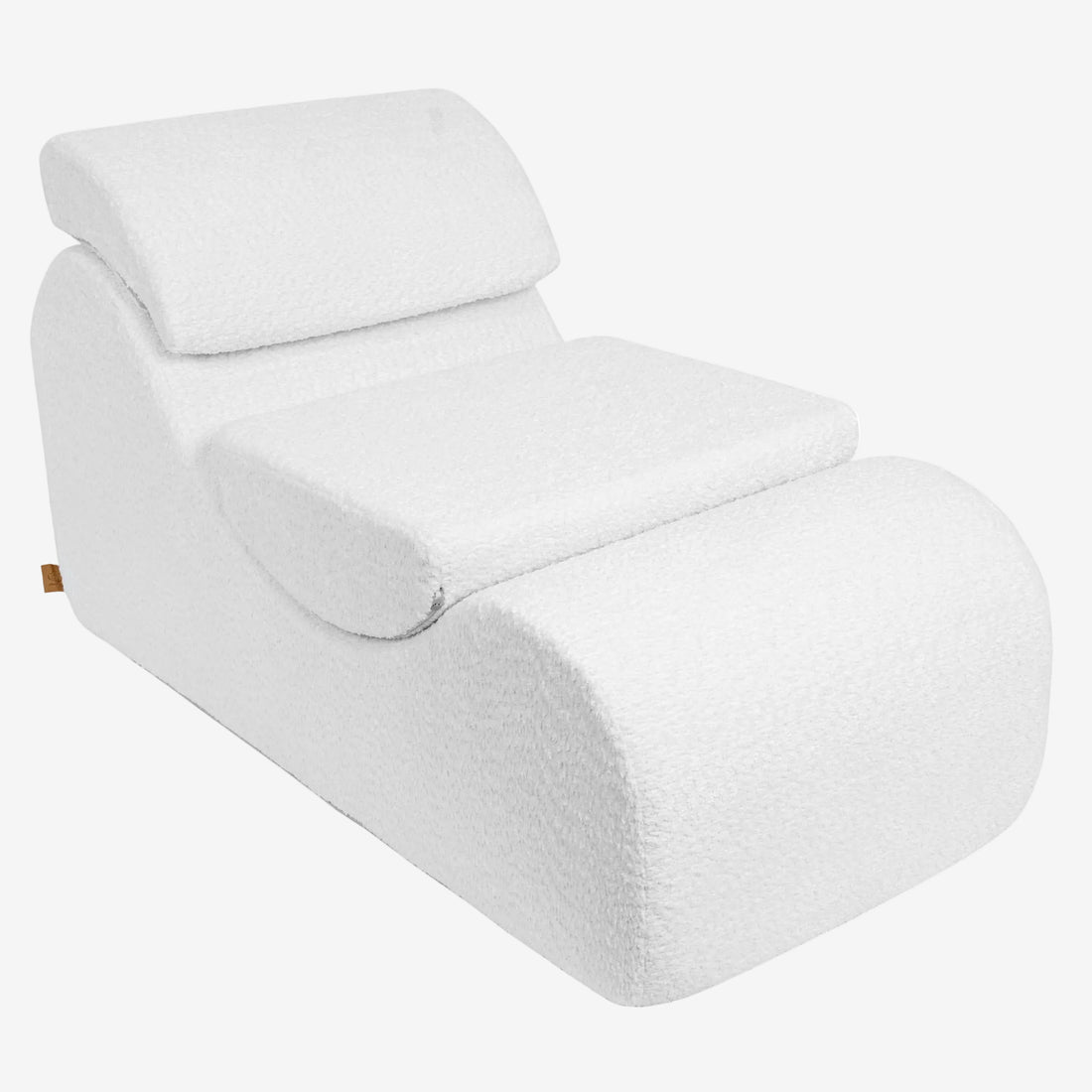 Wave Lounger - White Boucle