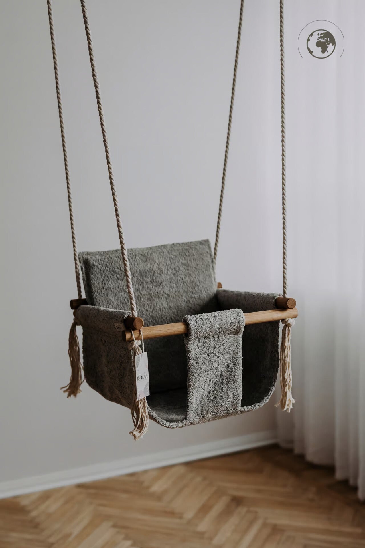 BaBi Baby Swing - Bouclé Night Grey