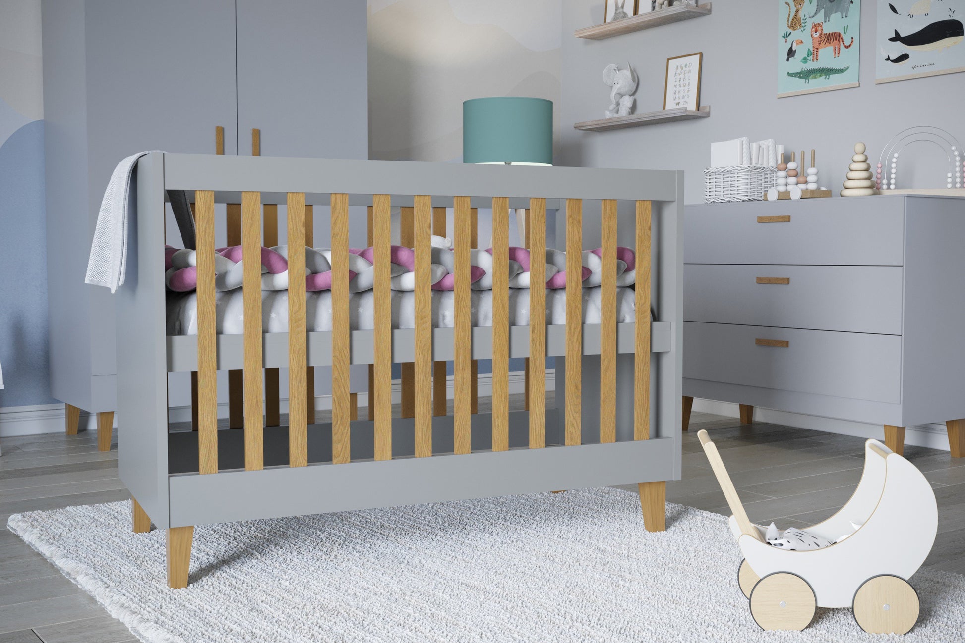Baby Bed Kubi - Grey