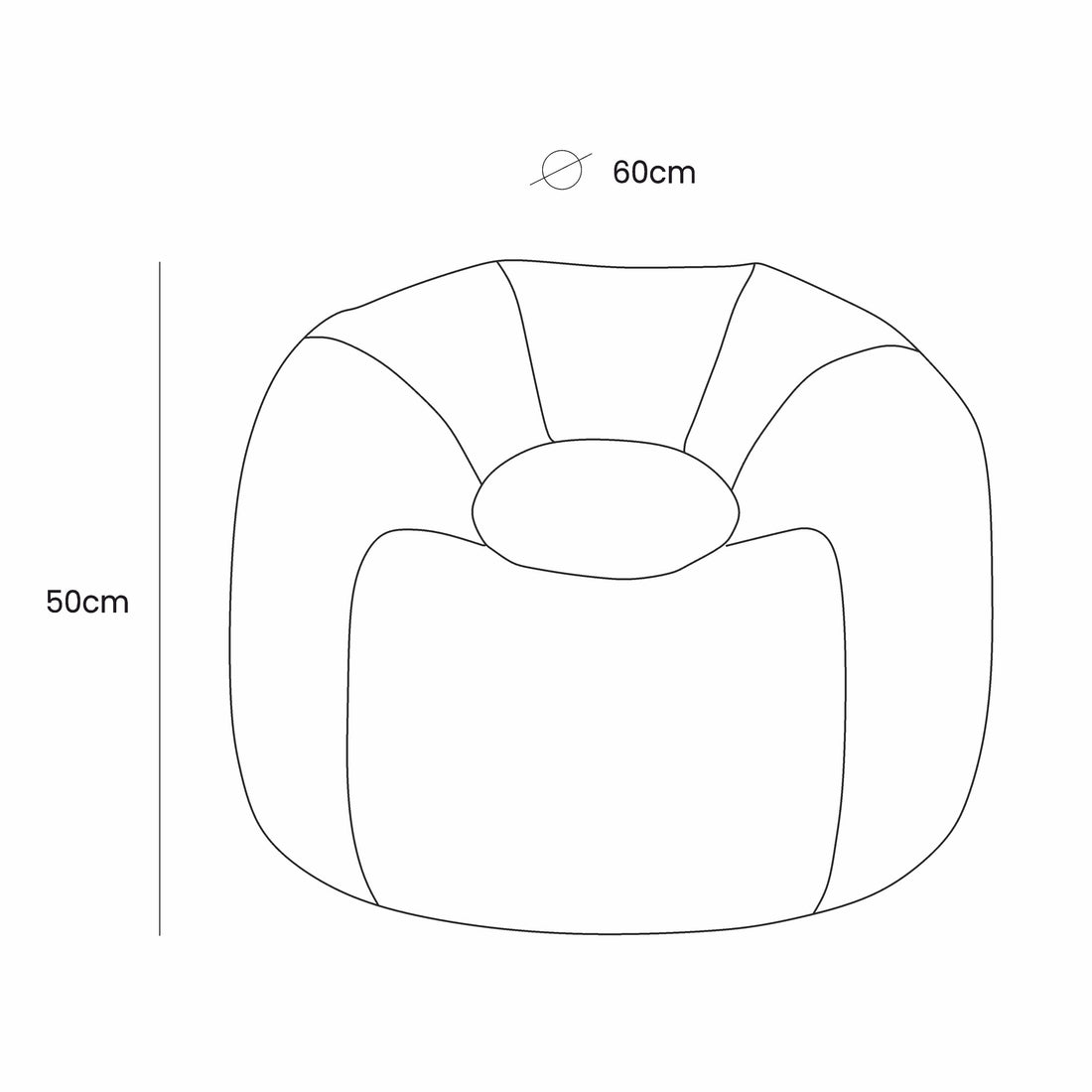 Bean Bag Floreo - Taupe