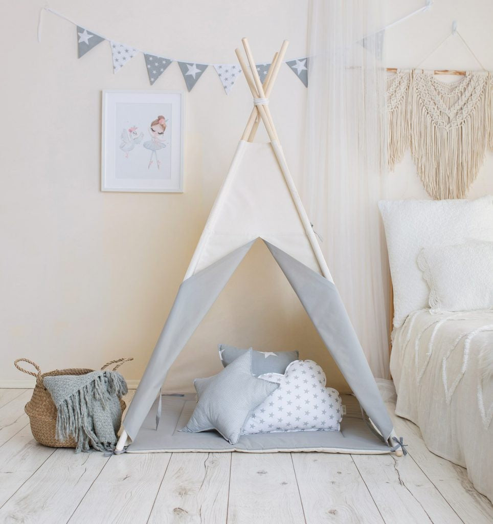Beige & Grey Teepee Tent