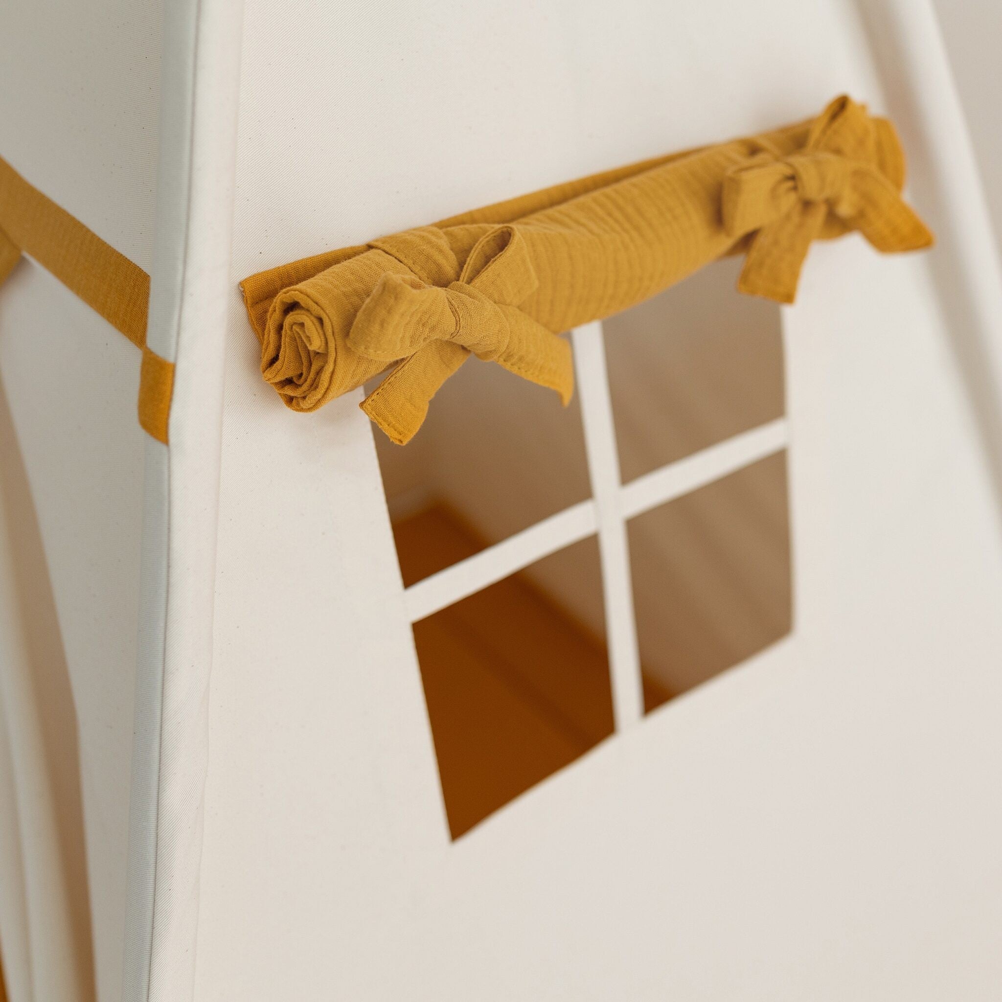Beige-Mustard Teepee Tent