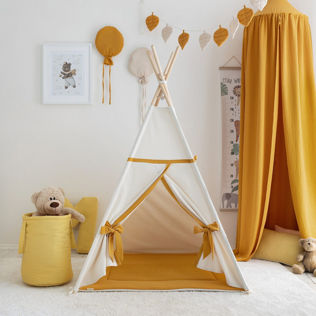 Beige-Mustard Teepee Tent