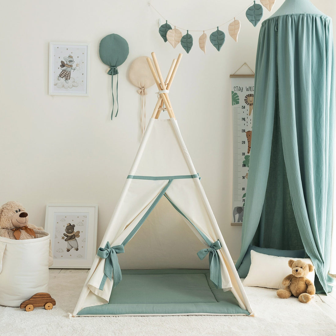 Beige-Sage Teepee Tent