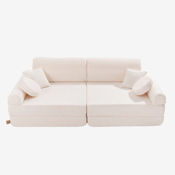 Large Modular Sofa for Kids - Premium Boucle, White