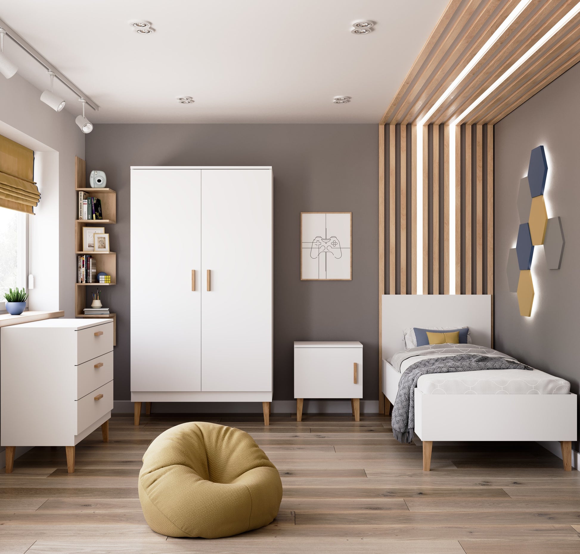 Children's Bed Kubi - White