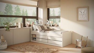Children's Bed Leon - White