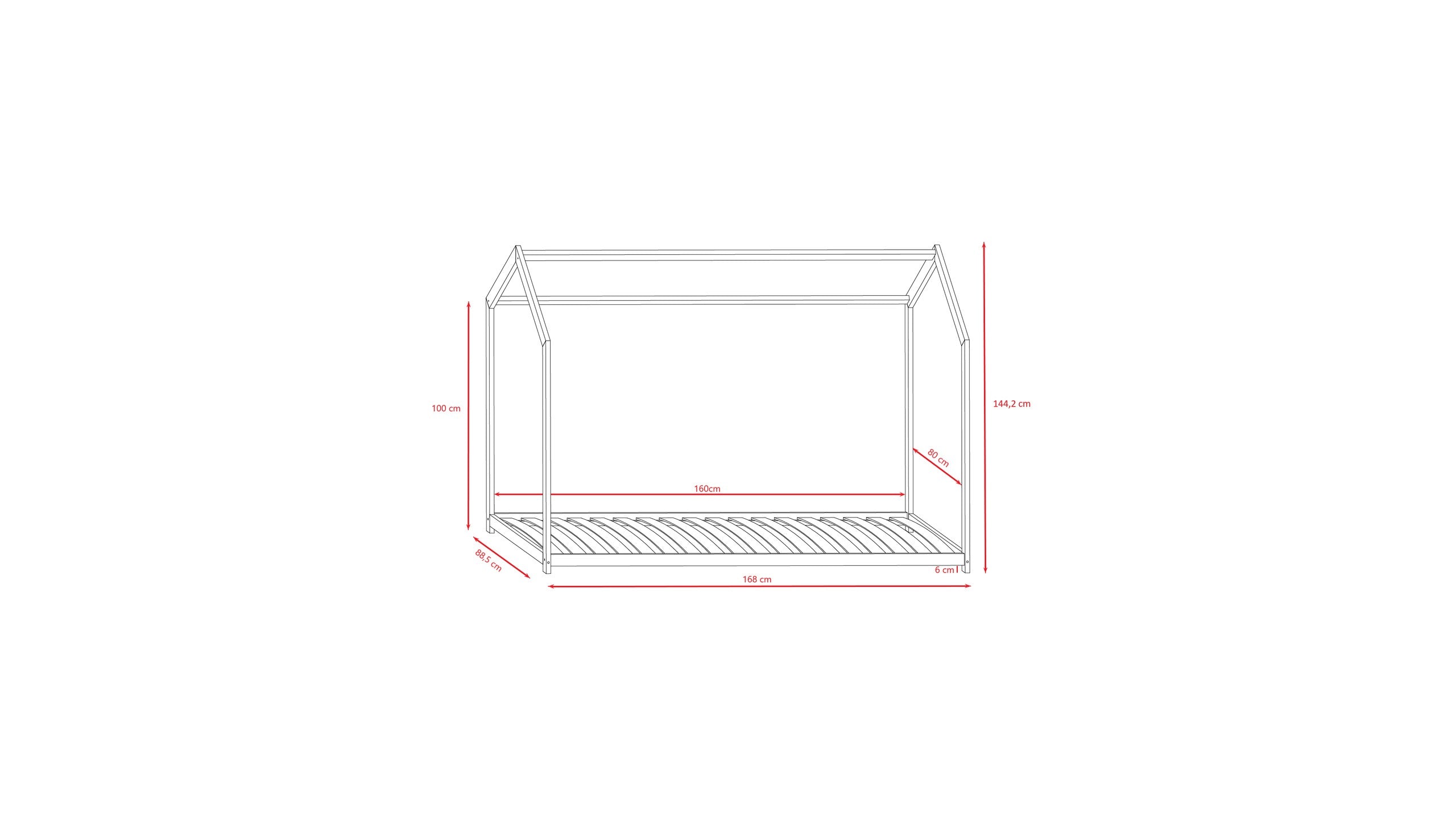 House Bed Bella - White