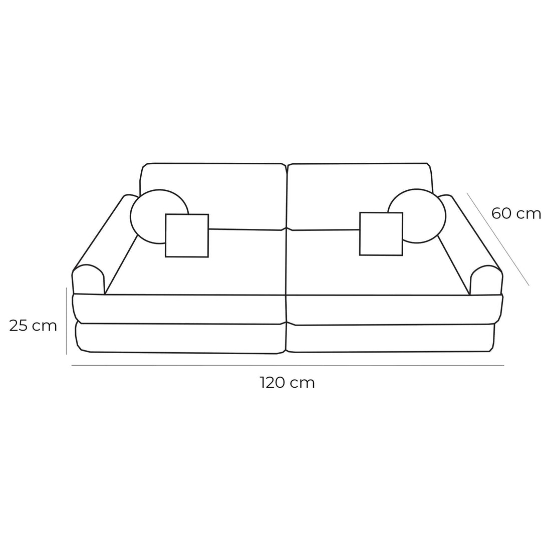 Indoor/Outdoor Outzy Pocket Sofa For Children - Oat Blush Beige