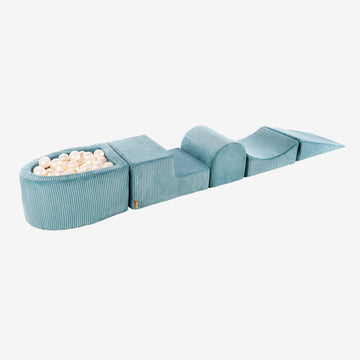 MeowBaby® Playset with Small Ball Pit - Turquoise & White Pearl