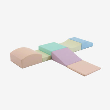 IGLU Soft play 7 foam block set Little crawler - Light pastel