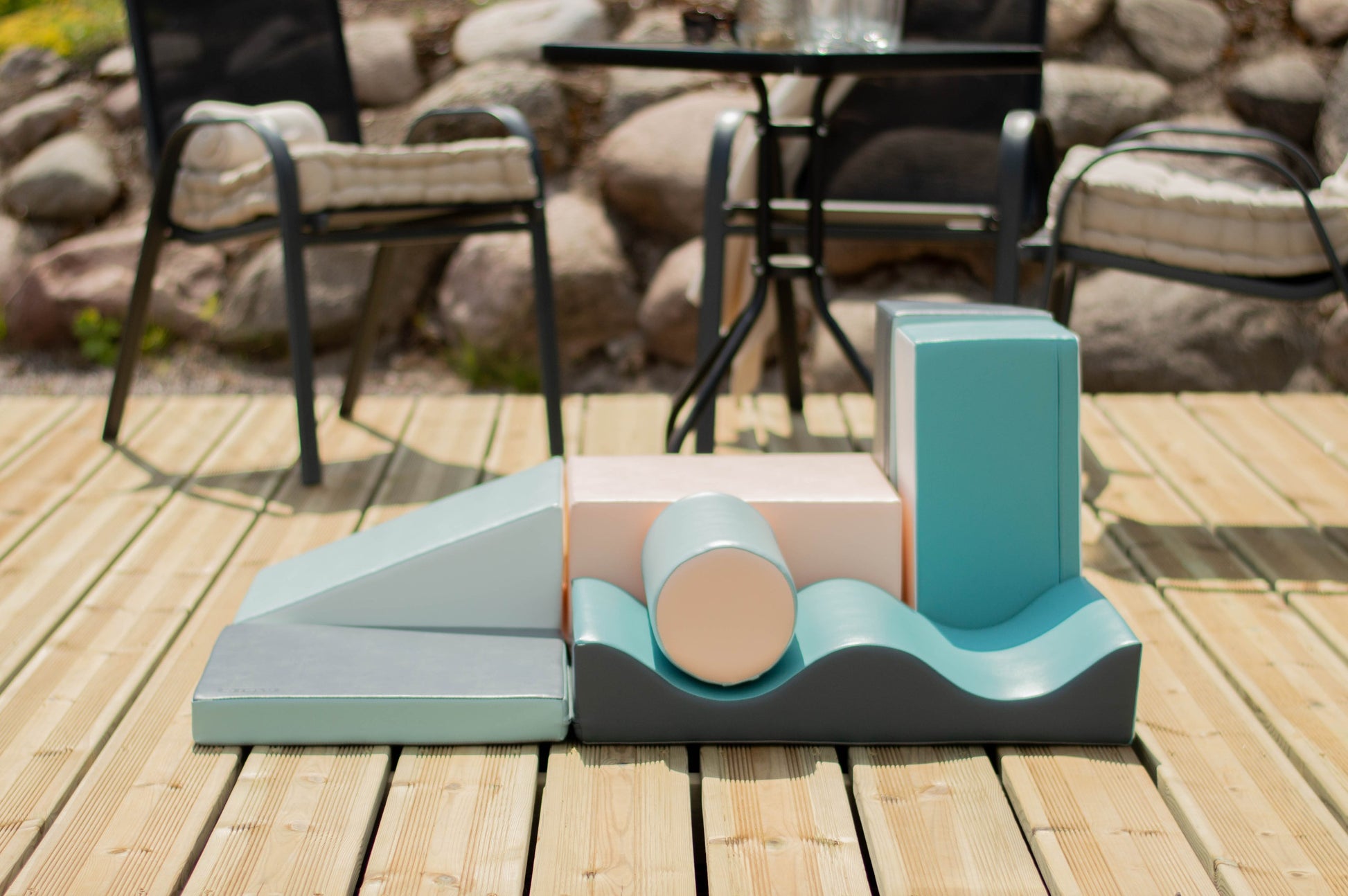 Soft Play 7 Foam Block Set - Light Pastel Discoverer
