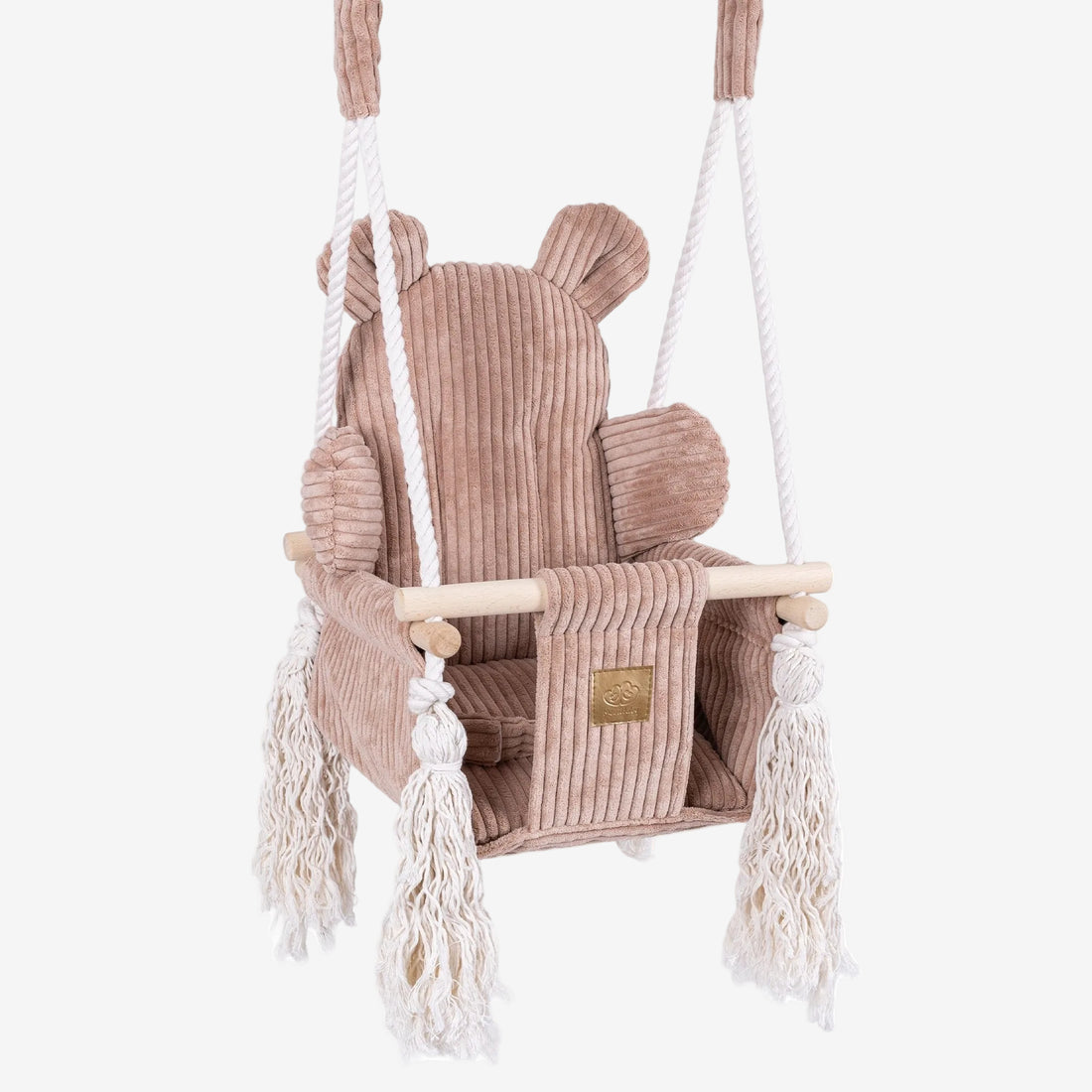 Indoor Baby Swing, Teddy - Pink Powder