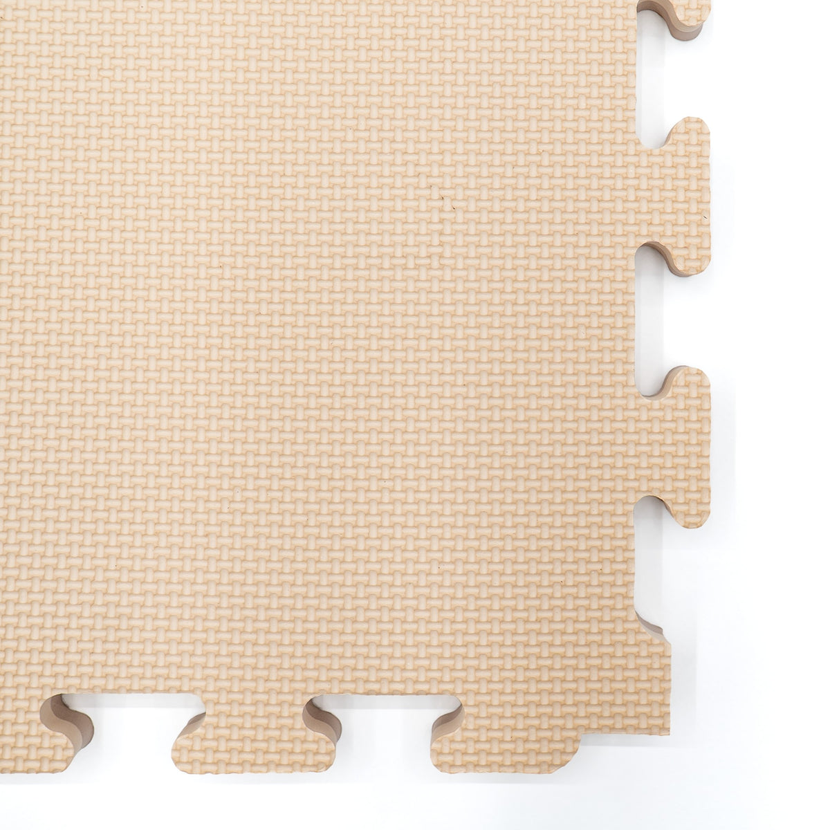 Large Foam Puzzle Mats - Beige / Dark Beige