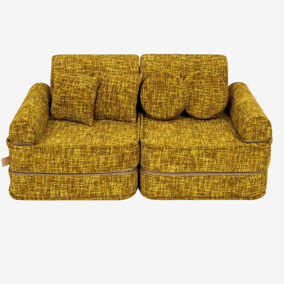 Medium Modular Sofa for Kids - Tangle Honey Mustard
