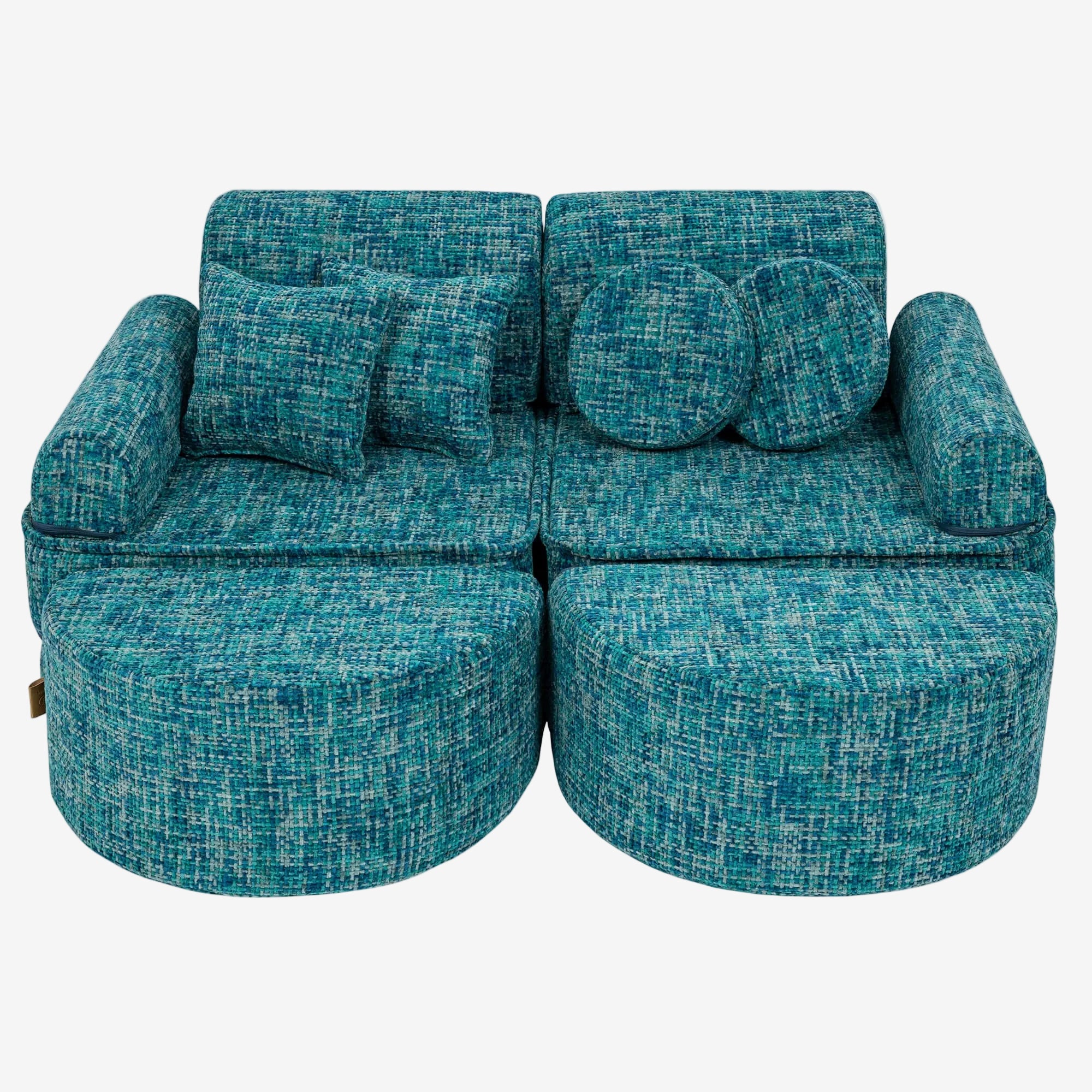 Medium Modular Sofa for Kids - Tangle Lagoon Blue Plus