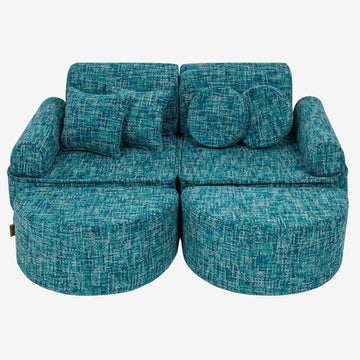 Medium Modular Sofa for Kids - Tangle Lagoon Blue Plus