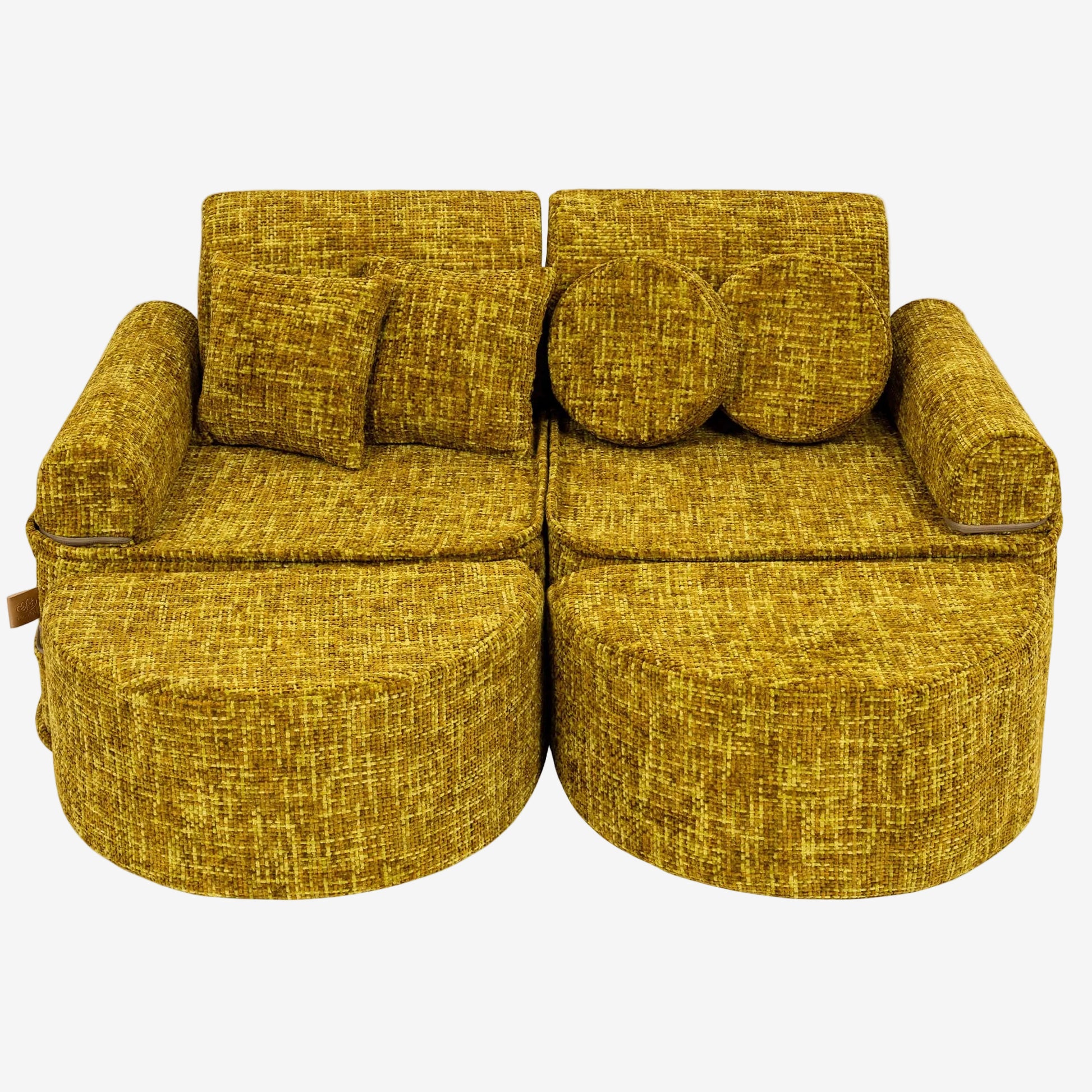 Medium Modular Sofa for Kids - Tangle Honey Mustard Plus