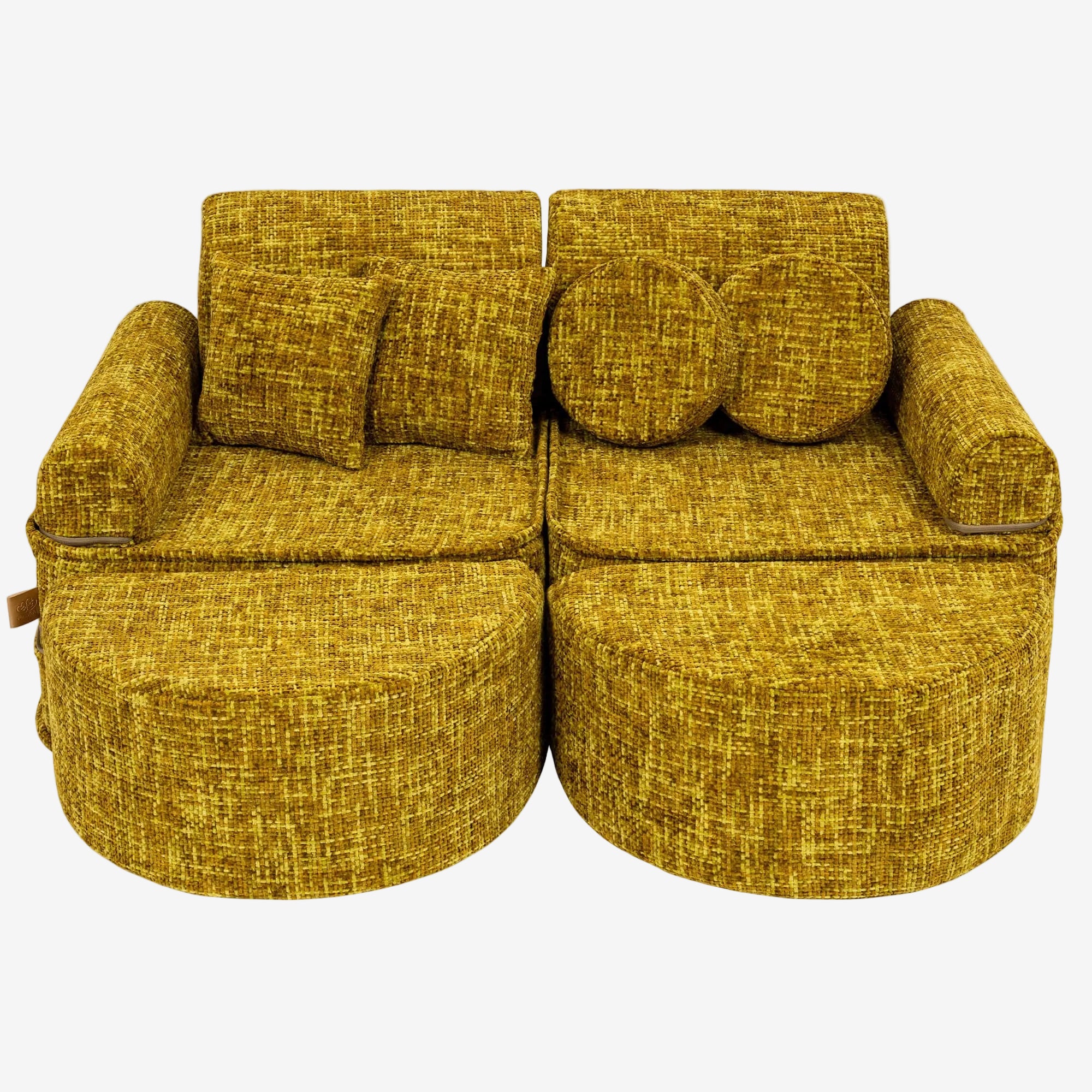 Medium Modular Sofa for Kids - Tangle Honey Mustard Plus