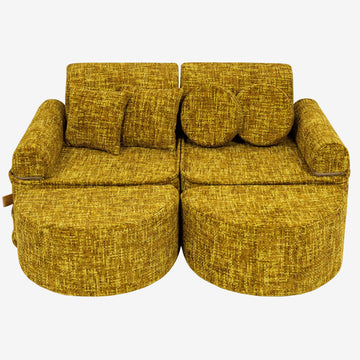 Medium Modular Sofa for Kids - Tangle Honey Mustard Plus