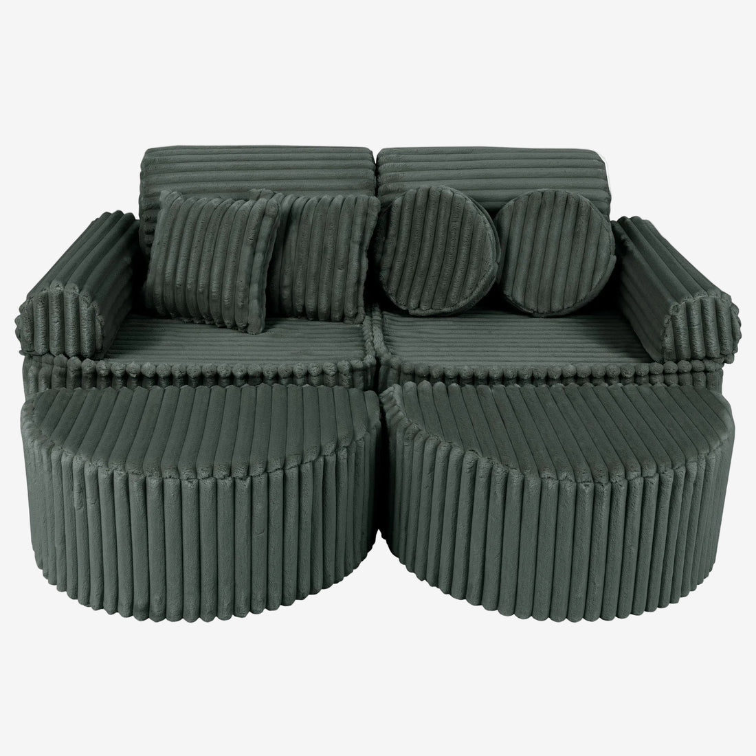 Medium Modular Sofa for Kids - Churros Forest Green Plus