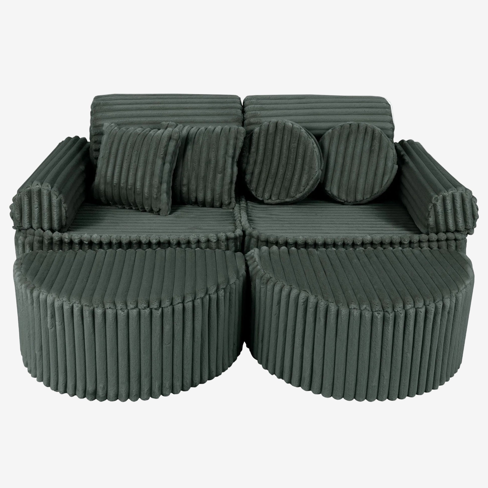 Medium Modular Sofa for Kids - Churros Forest Green Plus