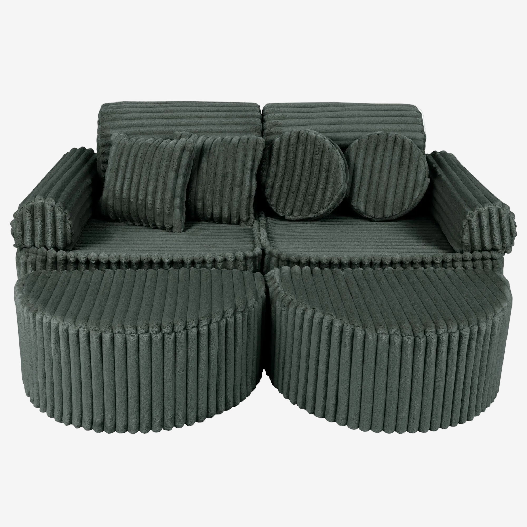 Medium Modular Sofa for Kids - Churros Forest Green Plus