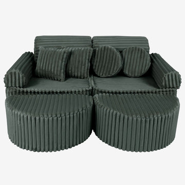 Medium Modular Sofa for Kids - Churros Forest Green Plus