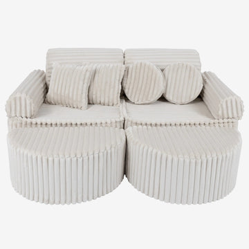 Medium Modular Sofa for Kids - Churros White Plus