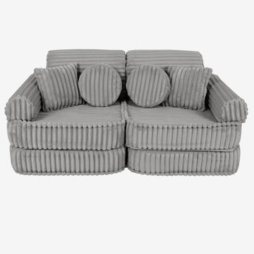 Medium Modular Sofa for Kids - Churros Moon Grey
