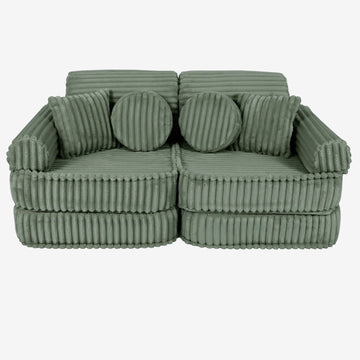 Medium Modular Sofa for Kids - Churros Sage Green