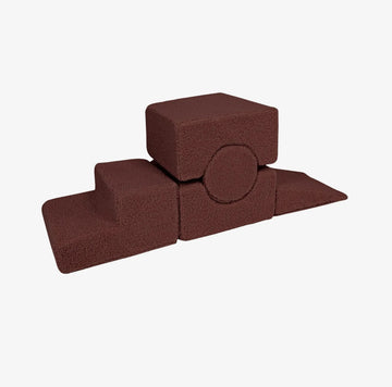 MeowBaby® Bearly Shape Set with 5 Elements - Brown