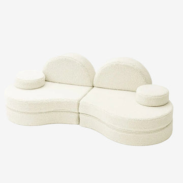 MeowBaby® Modular Sofa Coccolo for Kids – 6 Piece, Bearly Cream
