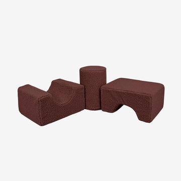 MeowBaby Soft play set 3 Elements #1 Bearly - Brown