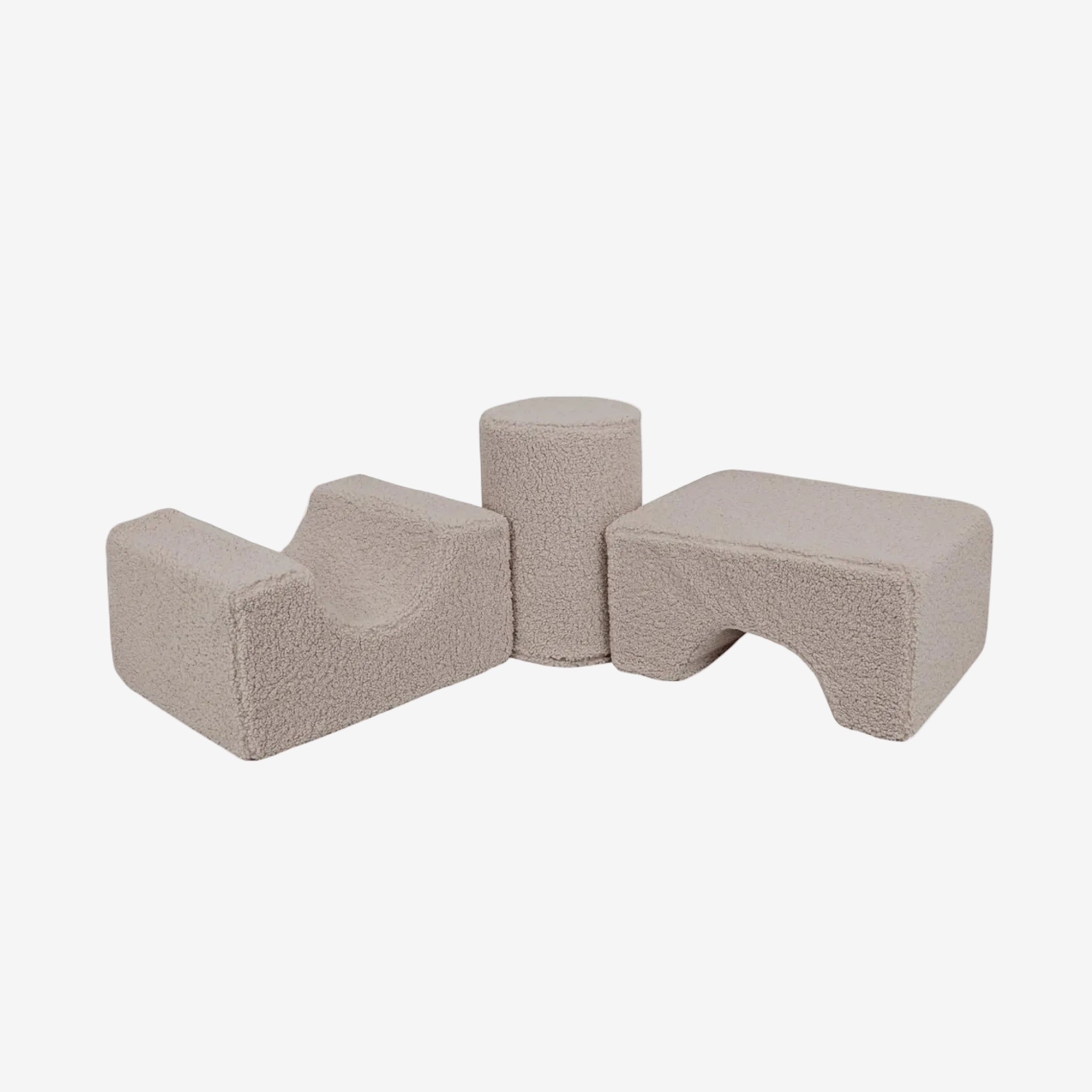 MeowBaby Soft play set 3 Elements #1 Bearly - Grey
