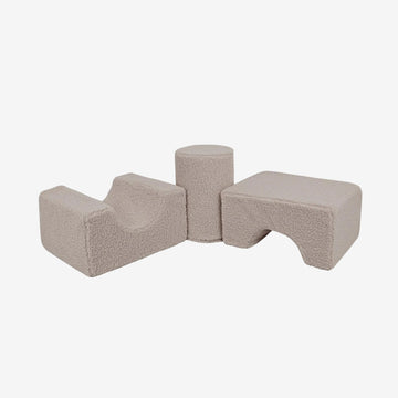 MeowBaby Soft play set 3 Elements #1 Bearly - Grey