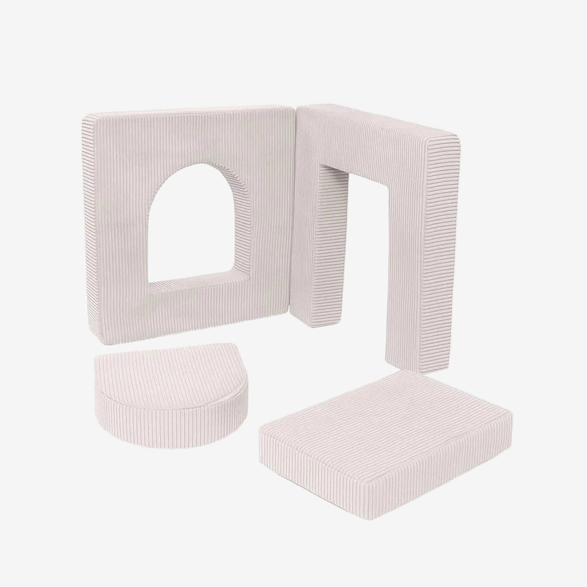 MeowBaby Soft play set 4 Elements #3 Rip - Ecru