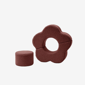 MeowBaby Soft play set Flower 3 Elements Bearly - Brown