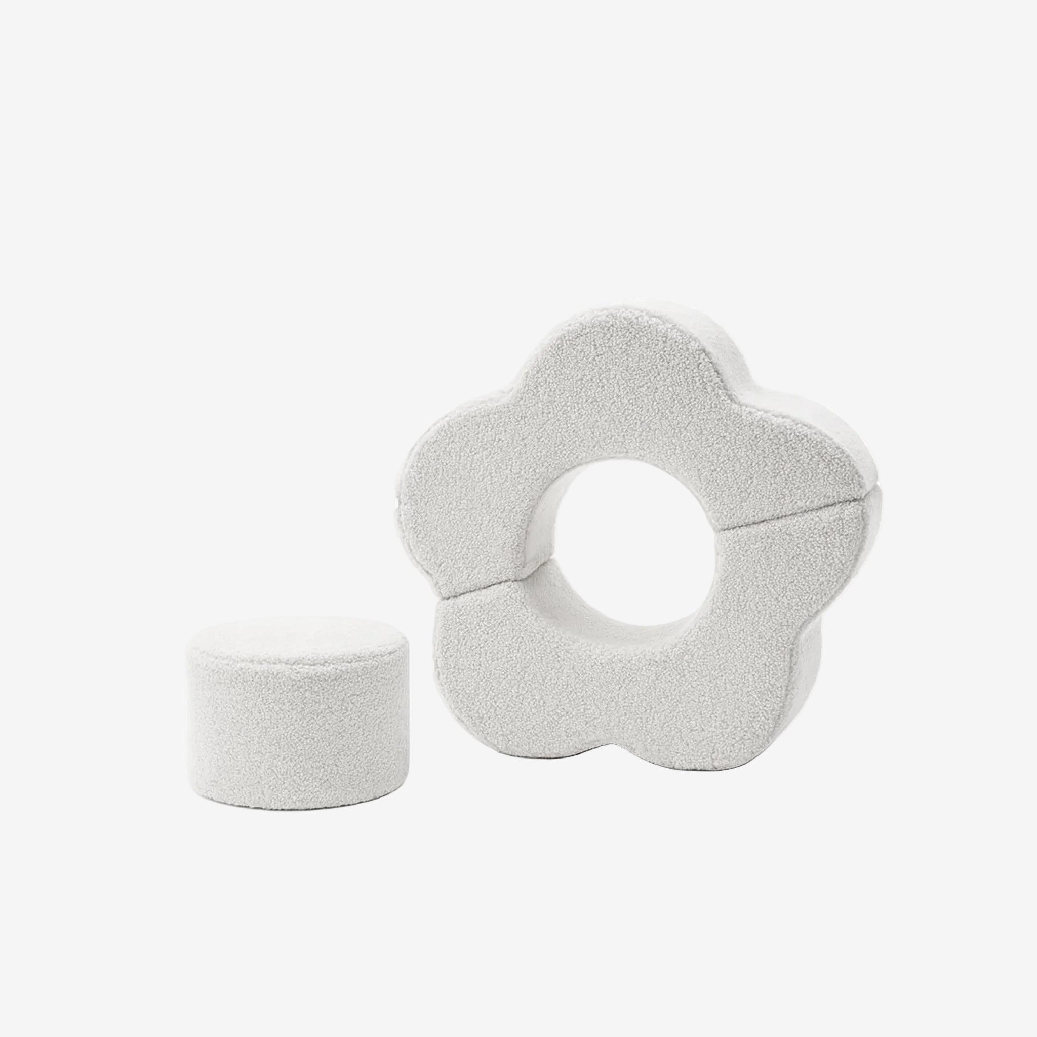 MeowBaby Soft play set Flower 3 Elements Bearly - Off white