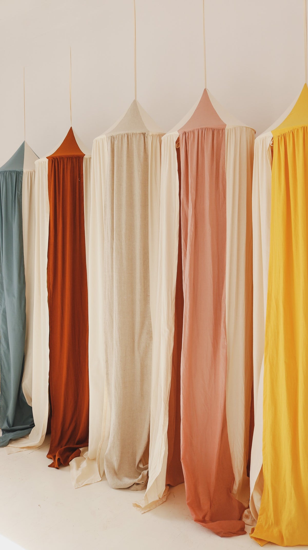 Organic Cotton and Linen Canopy - Powder Pink